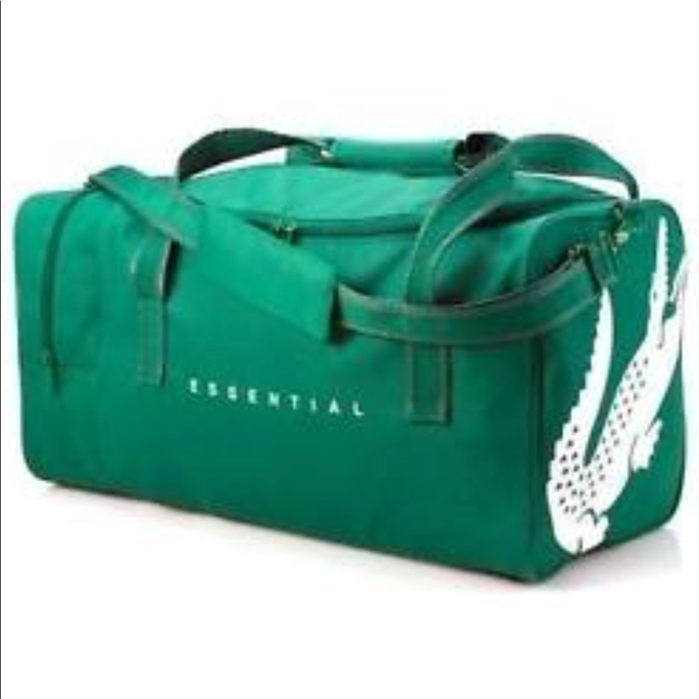 Lacoste Parfums Essential Green White Duffle Bag